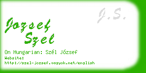 jozsef szel business card